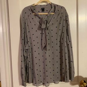 Torrid Disney striped Mickey Mouse print blouse